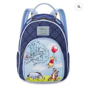 Loungefly Quilted Denim Winnie the Pooh Disney Backpack